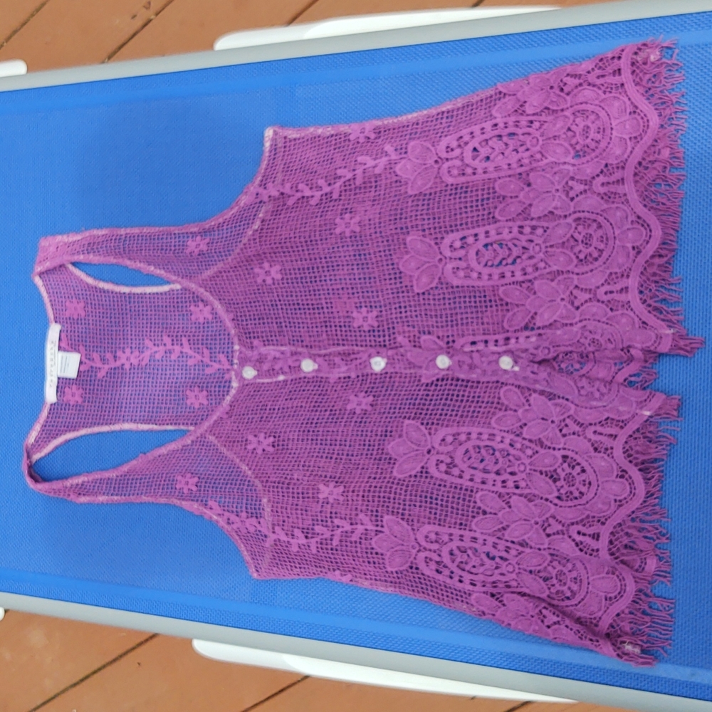 Crochet cotton tank/vest rezrekshn by Esther Chen size medium - Picture 6 of 9